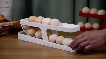 Automatic Scrolling Egg Rack Holder Storage Box