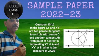 In the figure XY and X'Y' are two parallel tangents to a circle with centre O and another tangent AB