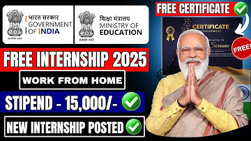 New Internships launched by Goverment 🔥| Dont