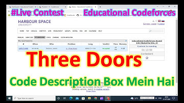 Three Doors || Codeforces || Educational Codeforces Round || Solution Explain