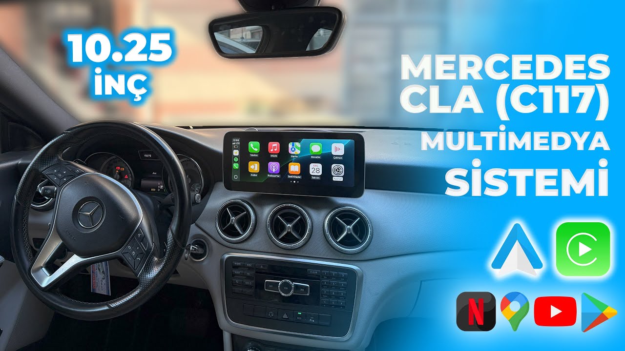 Cla Android Installation Mercedes Benz CLA (C117) (2013-2018) CarPlay AndroidAuto Destekli ...