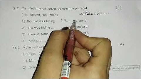 Std-4, Bridge Course, Day-45, Test no.3, Subject→English