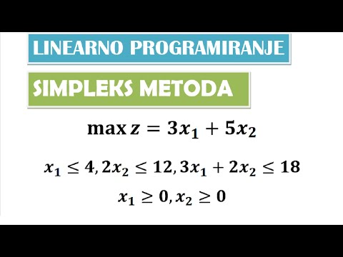 Video: Što je simpleks metoda za linearno programiranje?