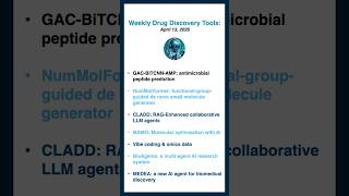 Weekly or Biweekly Drug Discovery Tools: April 13, 2026 #drugdiscovery #agenticai