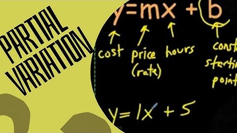 Partial Variation: How to solve problems involving partial variation