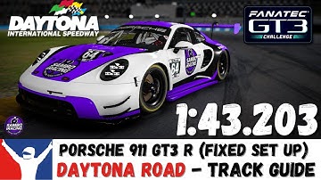 iRacing Porsche 911 (992) R GT3 Daytona Road Guide - 1:43.203 - Daytona Road GT3 Track Guide Fixed