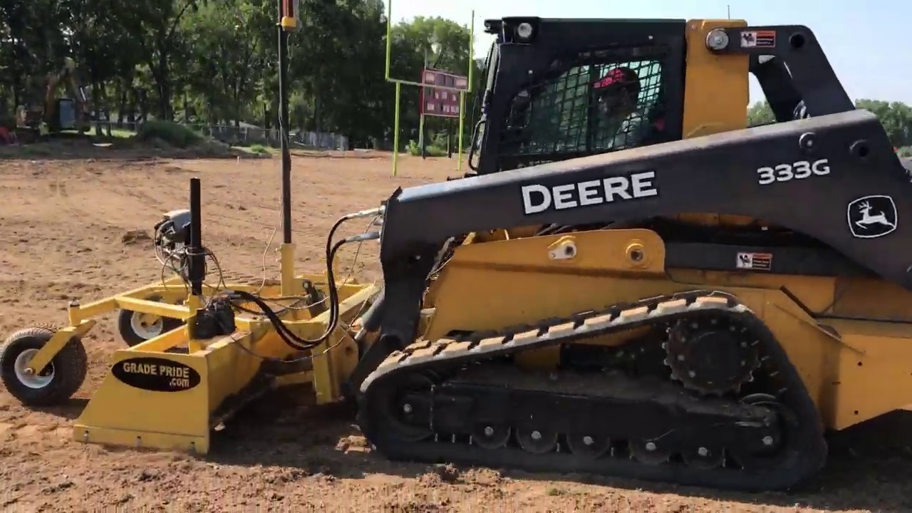 How To Grade With A Skid Steer Grade Pride Skid Steer Box Blade - YouTube