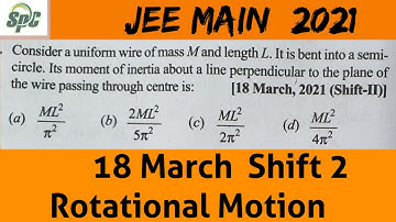 Consider a uniform wire of mass M and length L . It is bent into a semi circle.  It moment of inerti