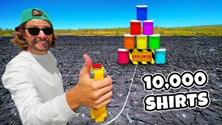 C4 PAINT EXPLOSION Vs. 10,000 Shirts!