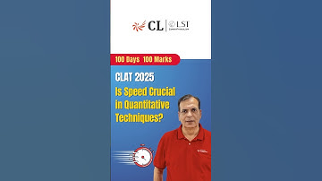 How Crucial Is Speed in Quantitative Techniques? #clat2025 #clatpreparation #quant