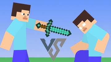 Steve (Minecraft) VS. Herobrine | Stick Nodes