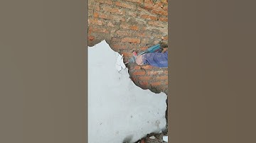 Plaster removal method using a drill machine #building #construction #satisfying