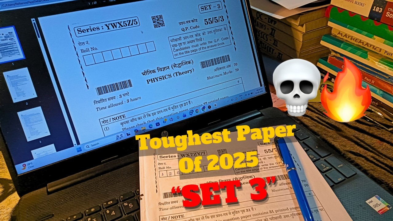 Solved the Toughest Paper of PHYSICS 2025 (SET 3) 💀🔥 | Full Analysis Ft. PCM 12th Grader CBSE 2026