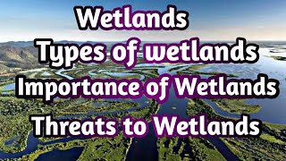 || Wetlands || Types of Wetlands || Importance of Wetlands || Threats to wetlands||