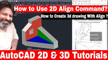 Autocad 3D Align command & How to create 3D drawing with align Command in AutoCAD 2023