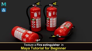 Fire Extinguisher Texture lighting Maya 2023