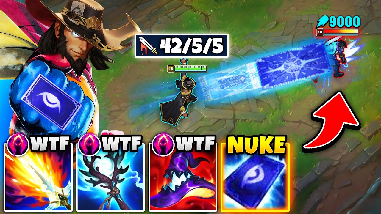I DROPPED 42 KILLS WITH ONE SHOT FULL AP TWISTED FATE (NUCLEAR BLUE CARDS)