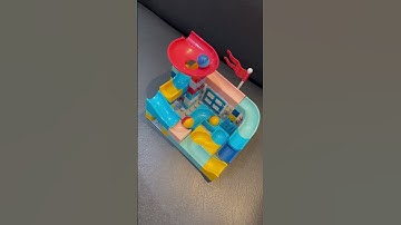 Satisfying Build and ASMR 🟣 Marble Run Slide Building Blocks