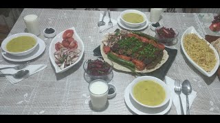 مائدة رمضان اسهل طريقة لعمل كباب تركي لذيذ جدا - Ramadan table easy way very delicious Turkish kebab