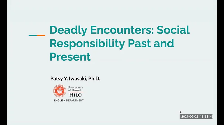 Lecture 80. Patsy Iwasaki