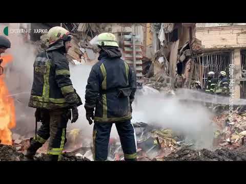 Харьков в огне 12 апреля 2022 года момент взрыва центр и бомбы на парашутах