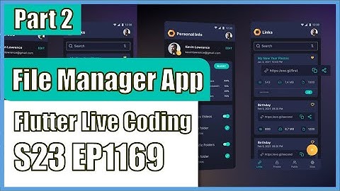[Flutter] Flutter Live Coding EP1169 (File Manager App Part 2)