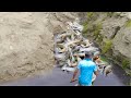 Amazing Deep Hole Fishing In Dry Season||Smart Boy Catching Fish From  In Dry Season