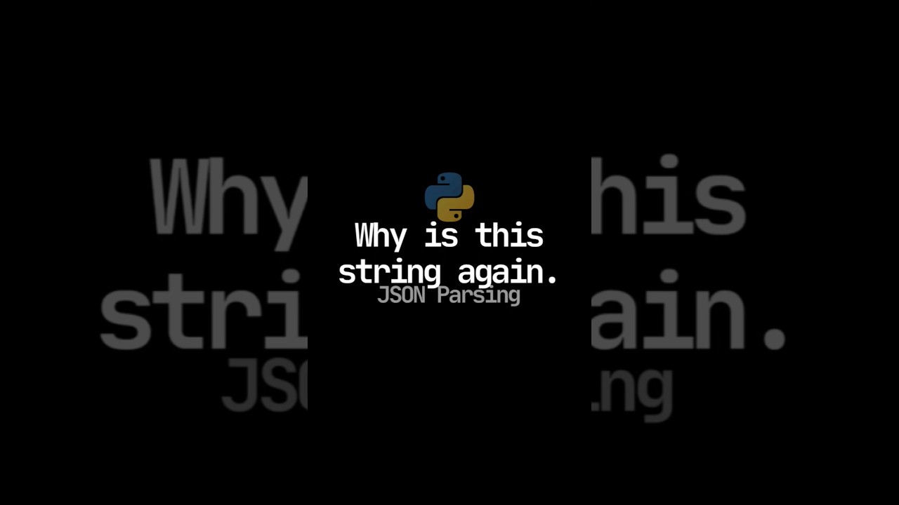 JSON isn’t data until you parse it. #coding #programmerlife #pythonmodules #json