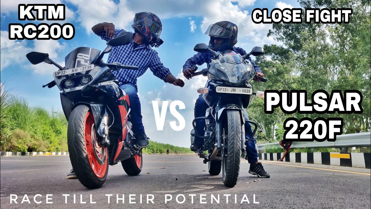 PULSAR 220F VS KTM RC 200 RACE TILL THEIR POTENTIAL