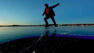 Milky BLUE Marble Ice TWILIGHT Skate  [ WILD * ICE ]