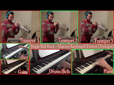 jingle-bell-rock---bobby-helms-(piano,-trumpet,-guitar,-drums,-bass-cover)