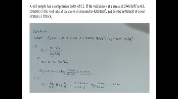 Secondary consolidation settlement - Example