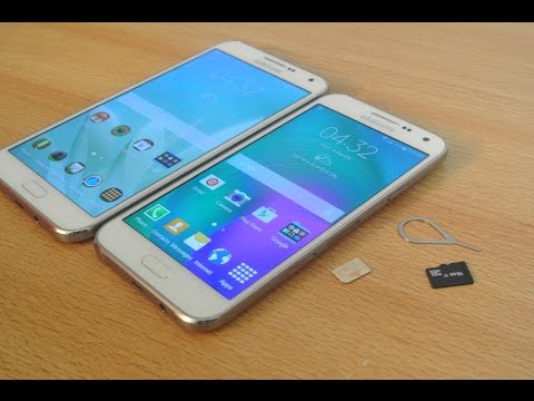 Samsung Galaxy E5 / E7 - How To Insert SIM Card & Micro SD Card HD