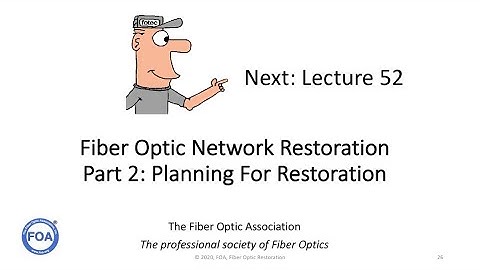 Lecture 52   Fiber Optic Restoration  -  Planning For Restoration