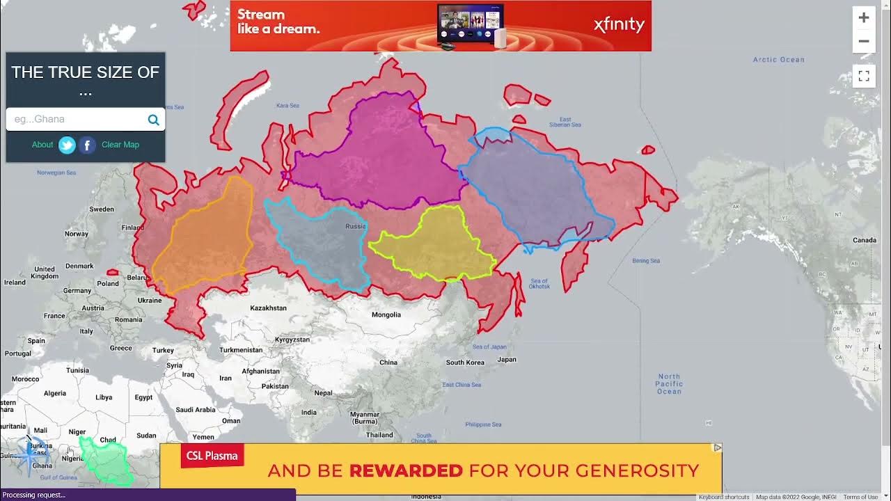True size of russia youtube