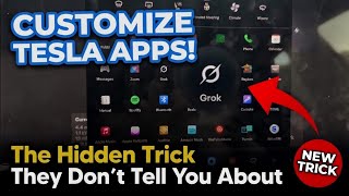 Tesla - customize your apps!! #tesla #teslatips #teslamodel3 #customized 