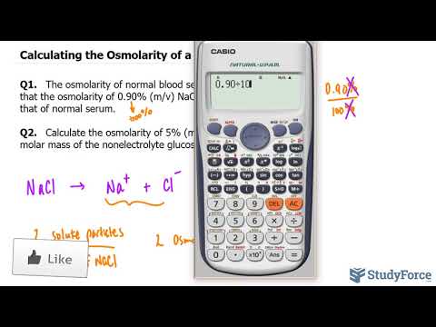Calculating the Osmolarity of a Solution