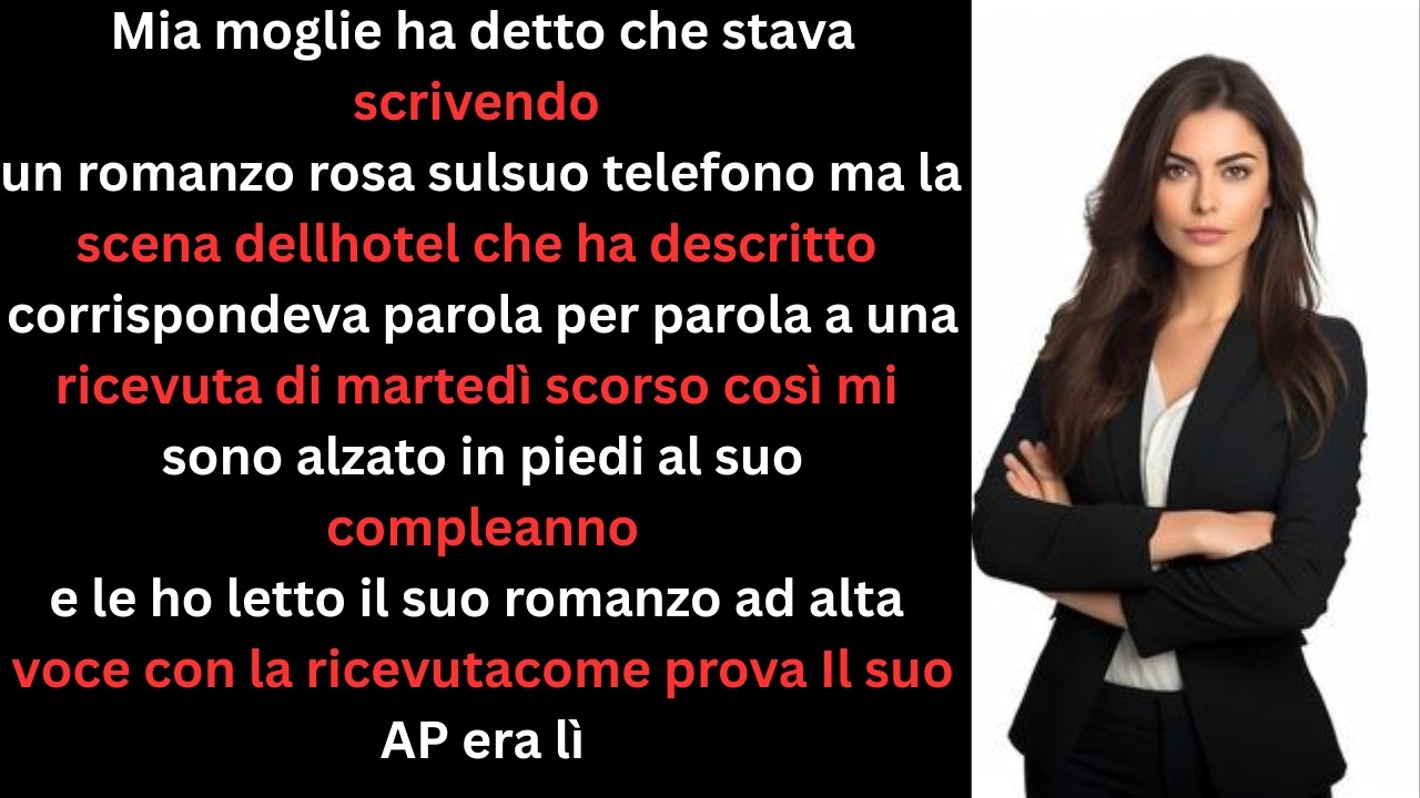 Mia moglie diceva che scriveva un romanzo romantico sul telefono, ma la scena dell’ho