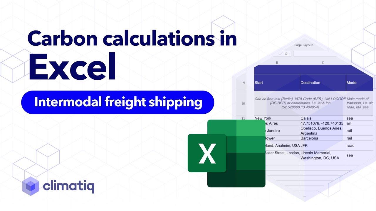 How to calculate carbon footprint of freight shipments in Climatiq Excel add-in V1