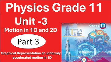 3. Physics Grade 11 | Unit 3 Part 3 Graphical Representation of U.Accelerated Motion| New Curriculum