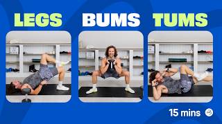 15 Minute LEGS, BUMS & TUMS Workout | Joe Wicks Workouts