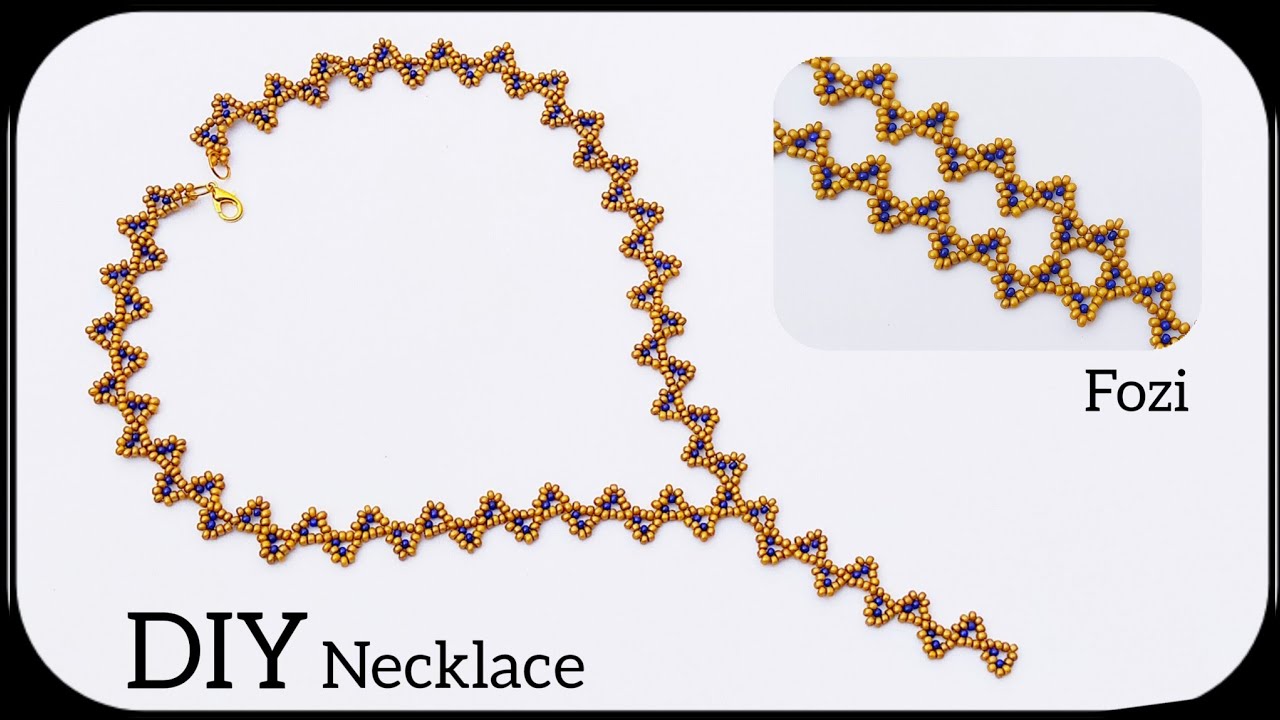 Beaded heart Necklace Tutorial; How to make Beaded Necklace