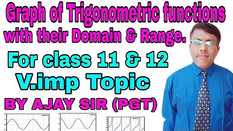 Graph of trigonometric functions |with their domain & range|class 11 & 12 Math|BY AJAY SIR(PGT Math)