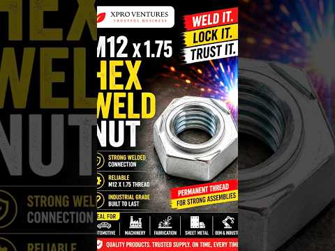Video: M12 Square Weld Nuts Dimensions