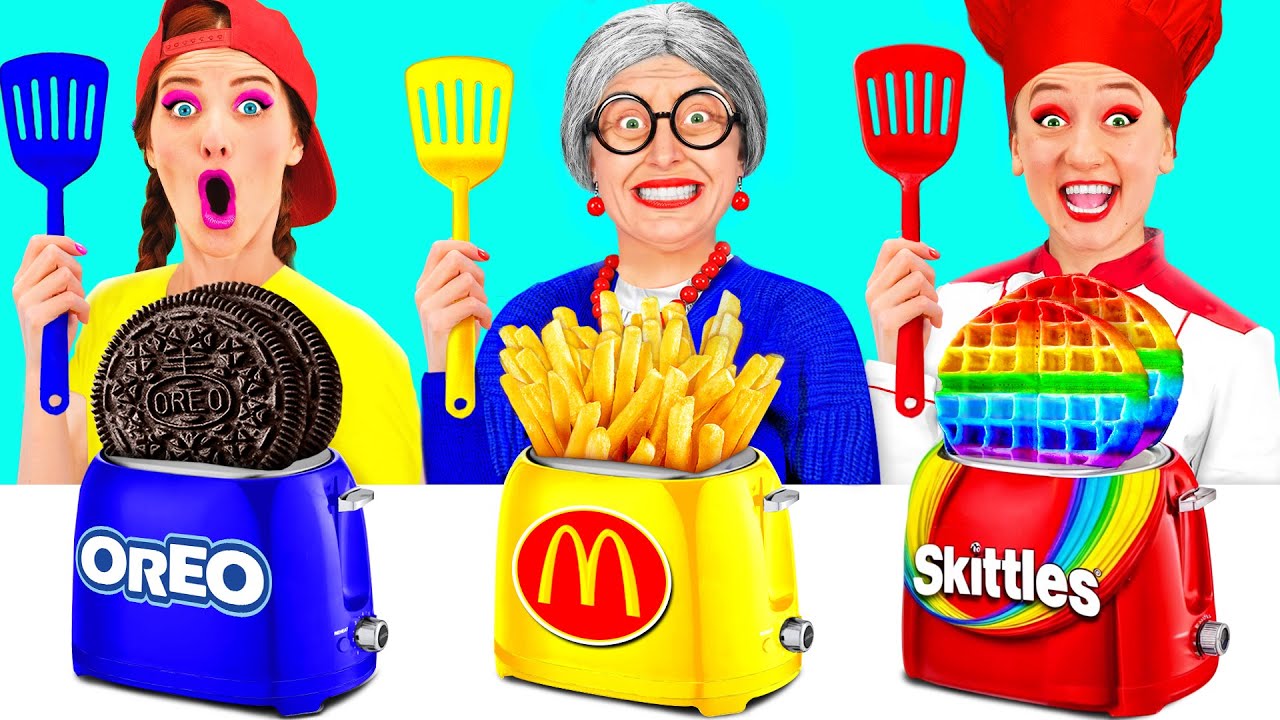 Reto De Cocina Yo vs Abuela | Recetas de Comida Divertidas de TeenTeam Challenge