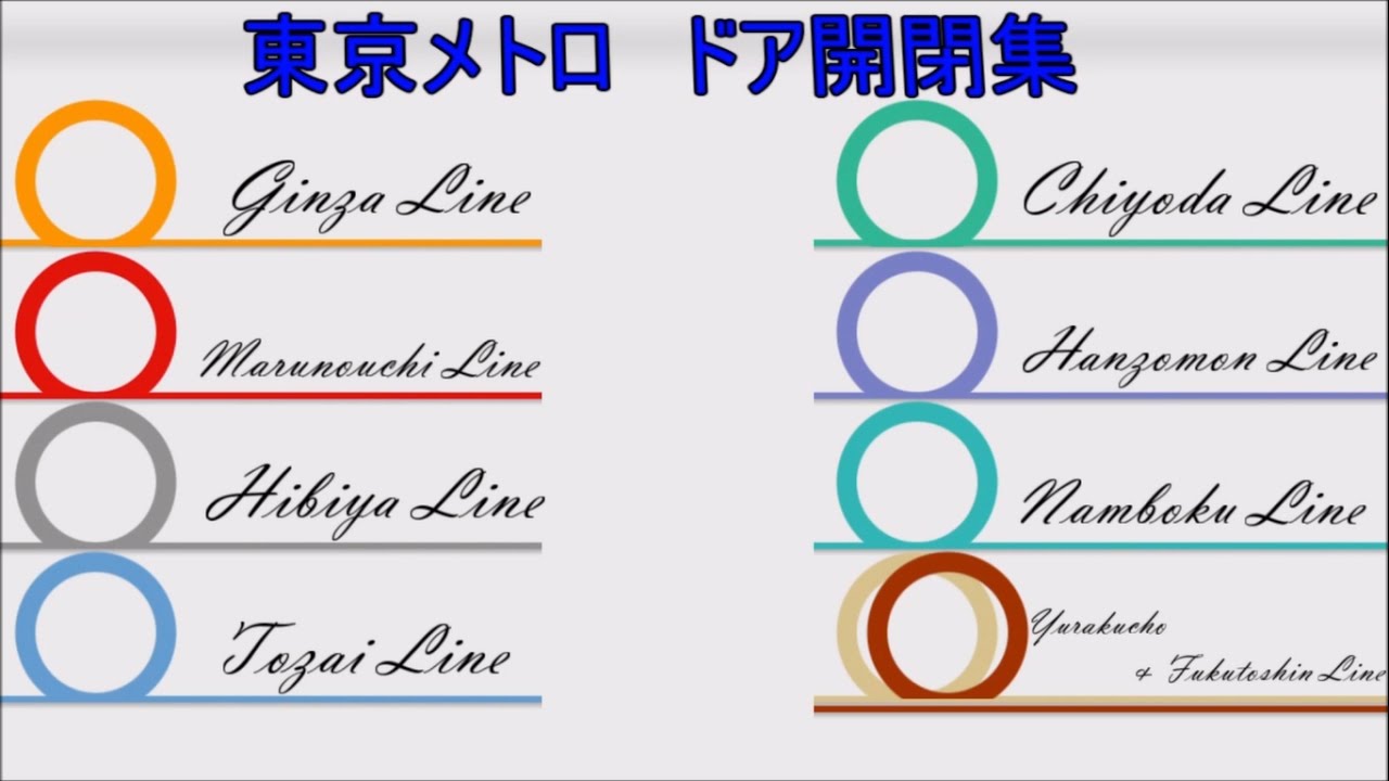 東京メトロの車両　ドア開閉集 2016年Ver