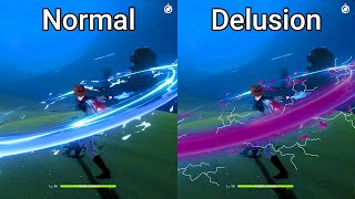 Childe Normal vs Delusion! Anime Effect Comparison