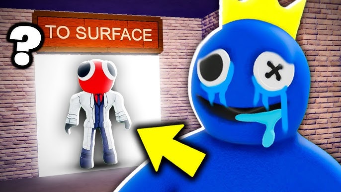 O dia que encontrei com Azul Babão do Rainbow Friends!! #roblox