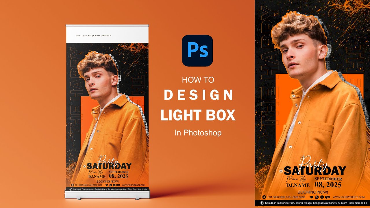 How To Make a Cool Lightbox Banner in Photoshop Fast!