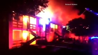 Two-alarm fire damages units at apartment complex
